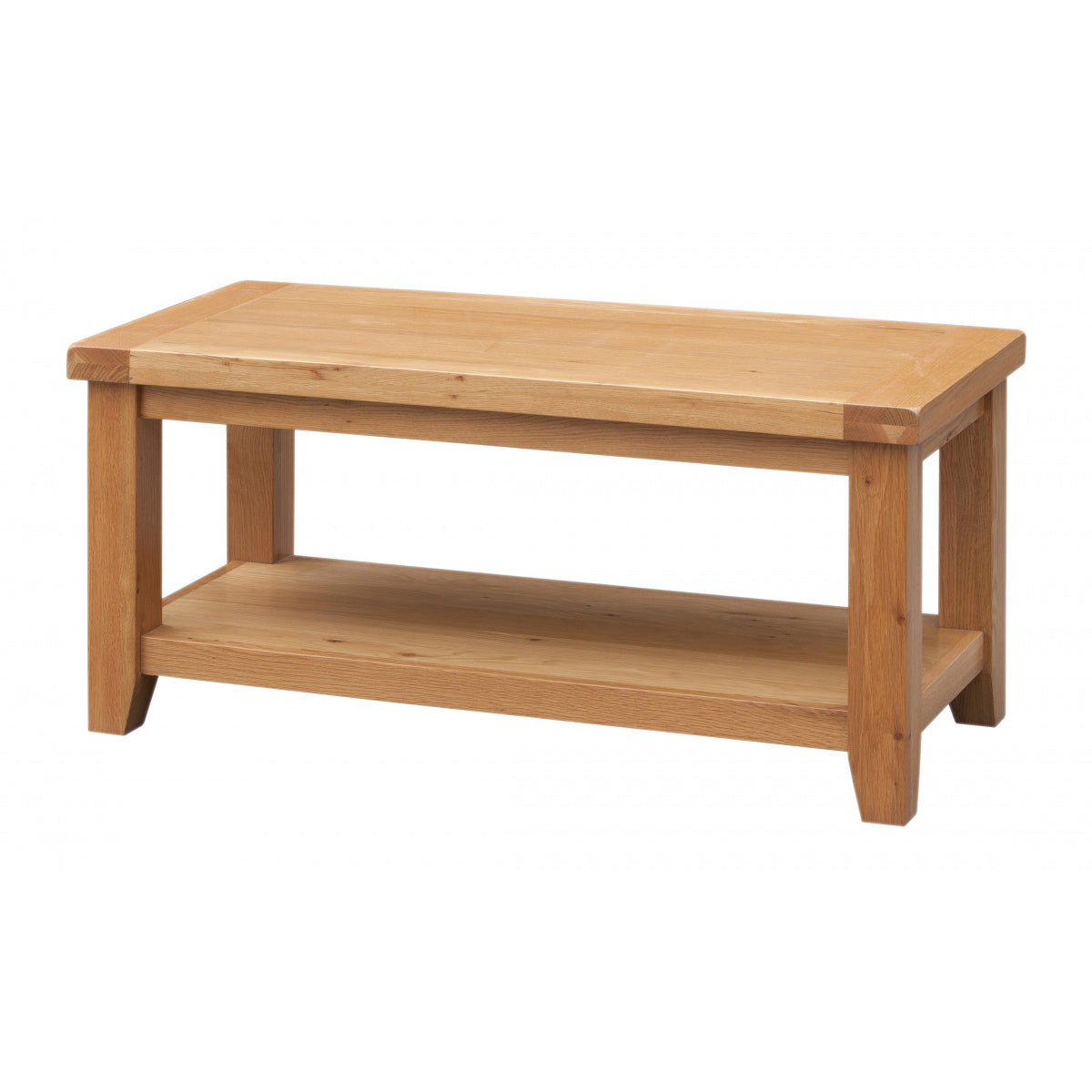 Acorn Solid Oak Coffee Table With Shelf