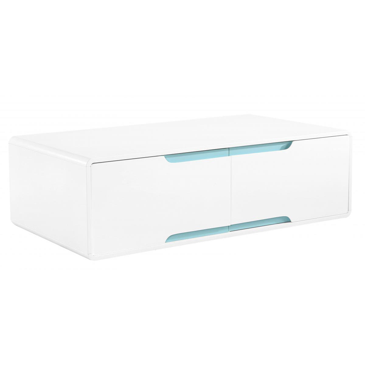 Badini Coffee Table White Matt Gloss 4 Drawers
