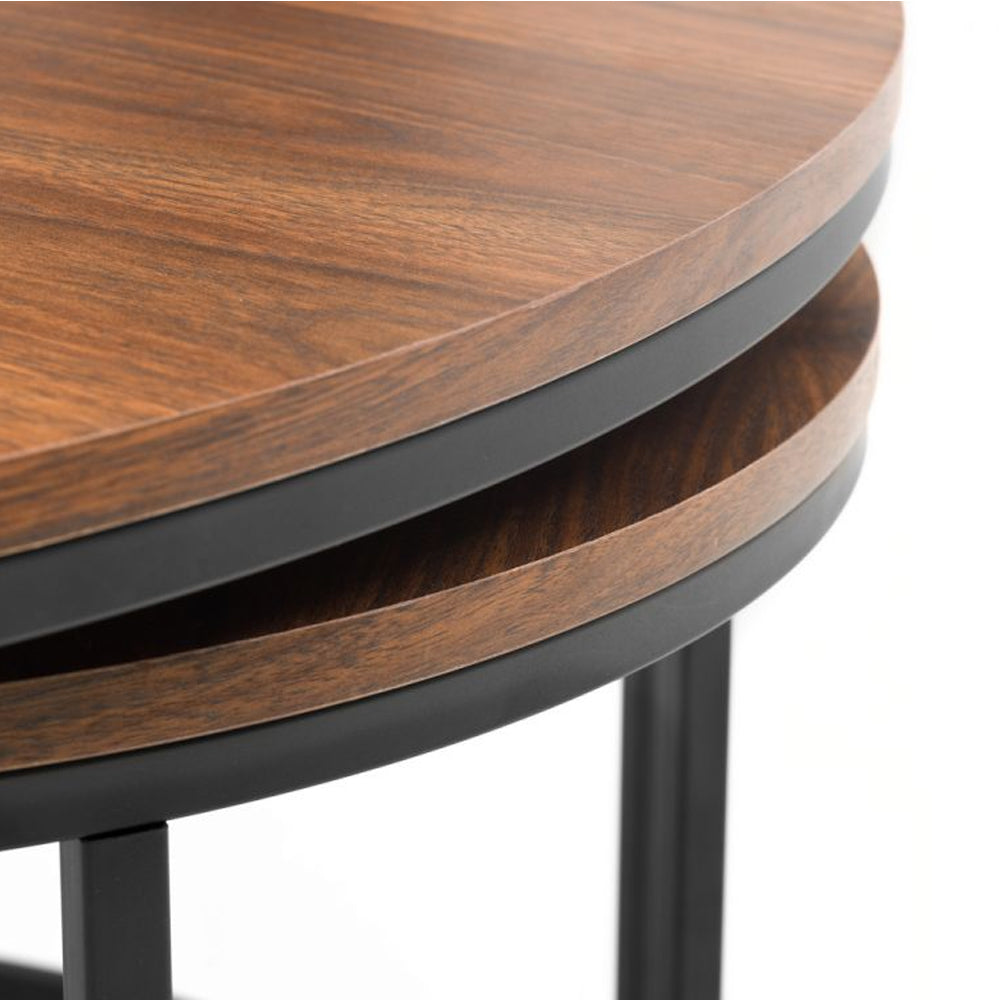 Bellini Round Nesting Coffee Table Walnut