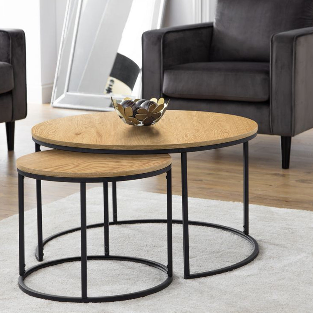 Bellini Round Nesting Coffee Table Oak