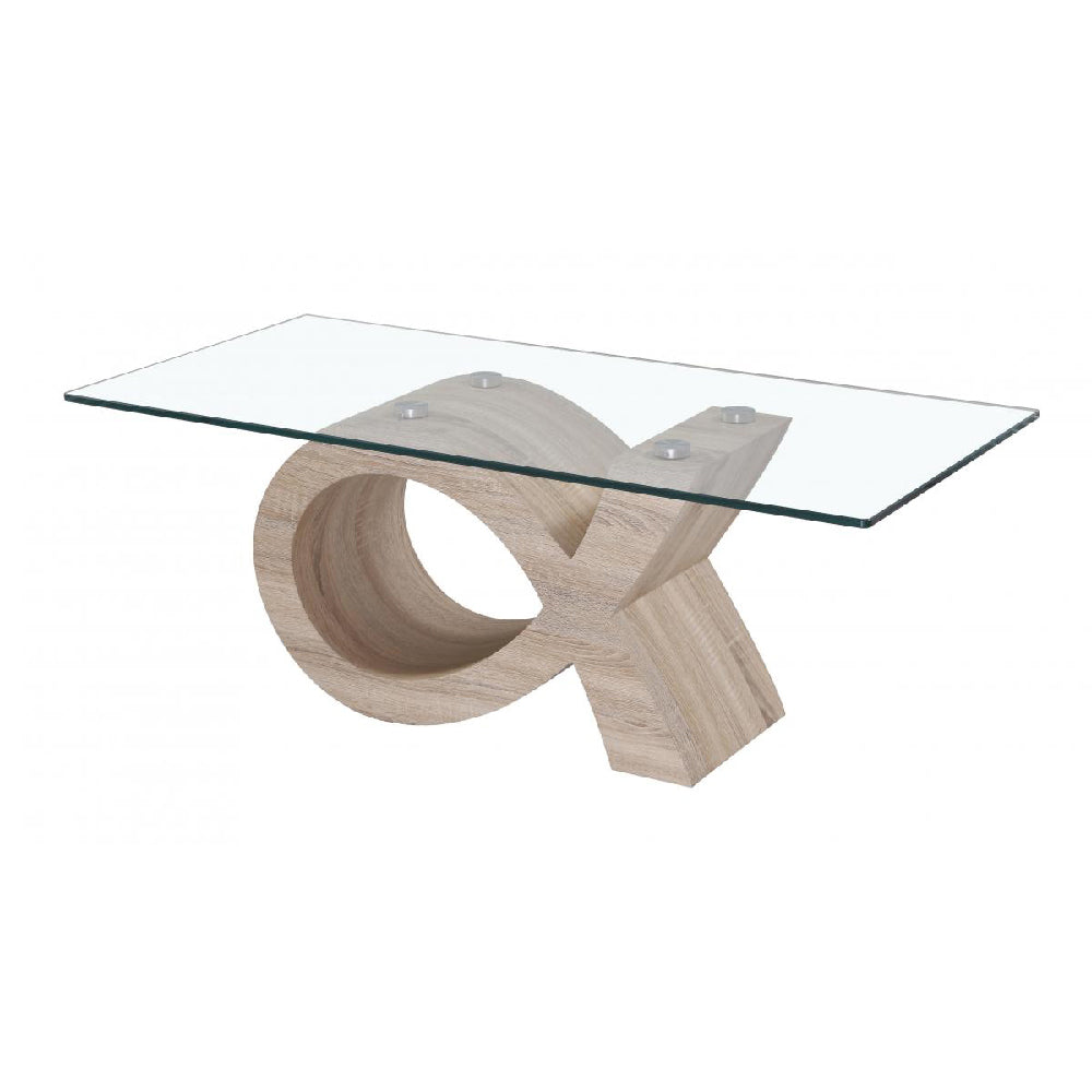 Cape Coffee Table Clear Glass Natural