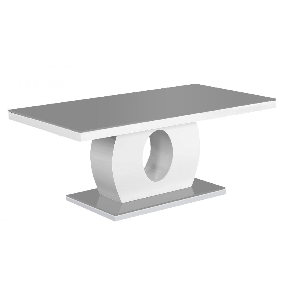 Edenhall Grey Glass Coffee Table Grey And White High Gloss