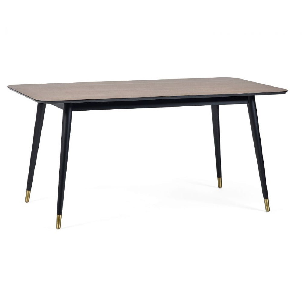Findlay Rectangular Dining Table Walnut And Black