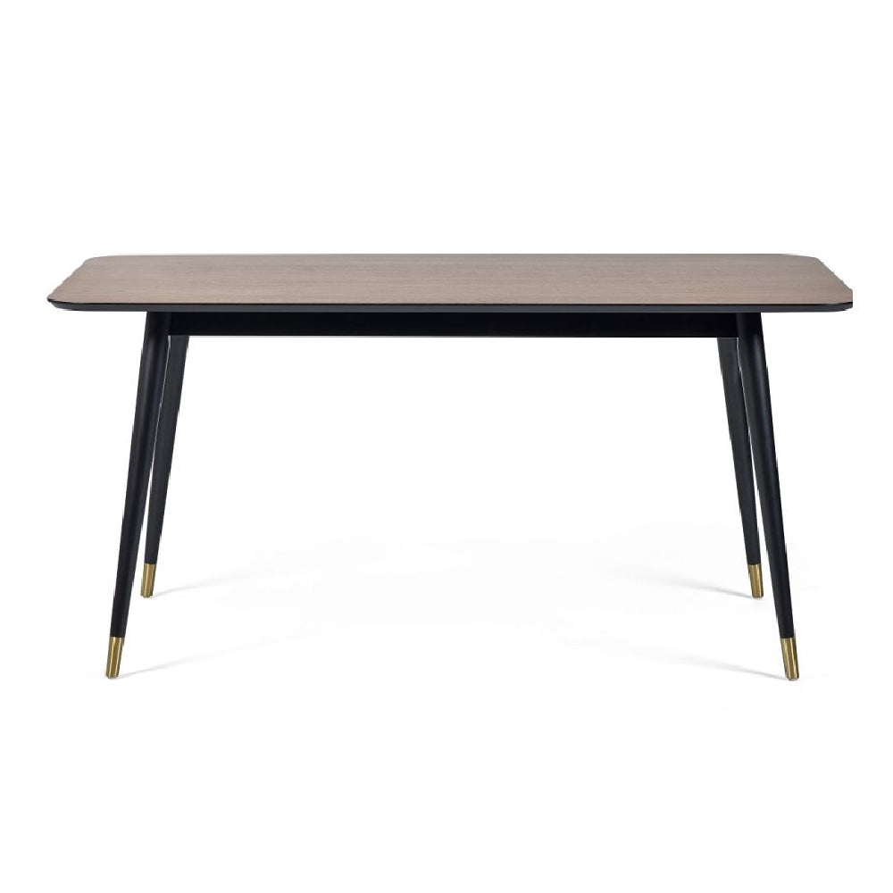 Findlay Rectangular Dining Table Walnut And Black