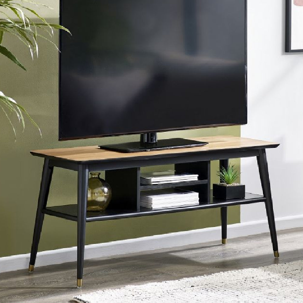 Findlay Media Unit Walnut And Black