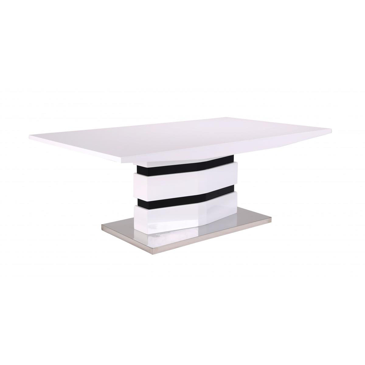 Leona High Gloss Coffee Table White And Black