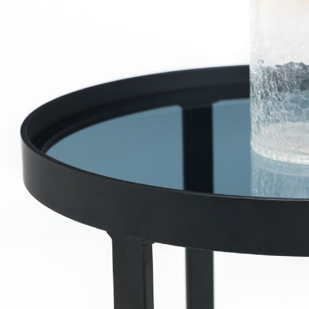 Loft Lamp Table Smoked Glass