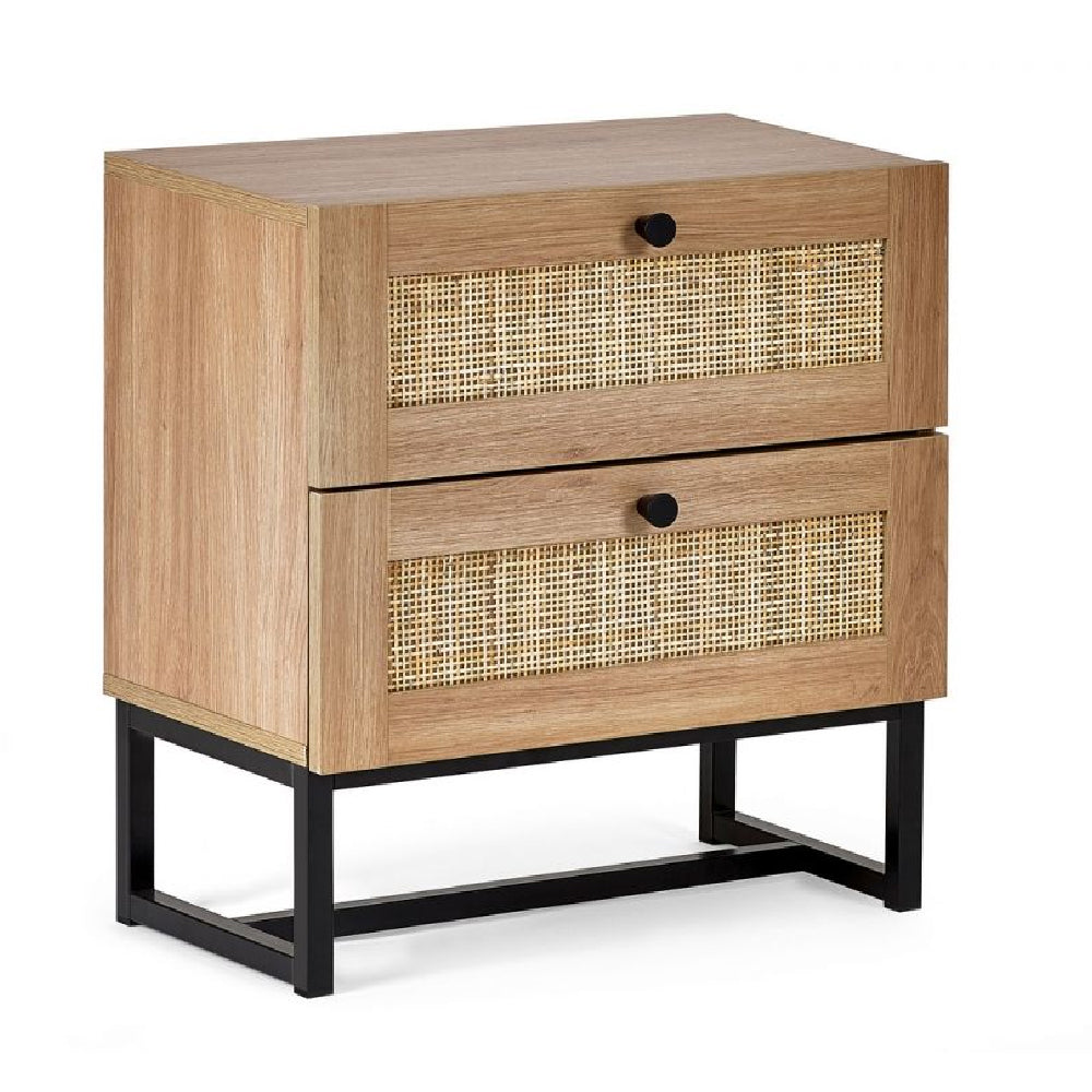 Padstow 2 Drawer Bedside Oak