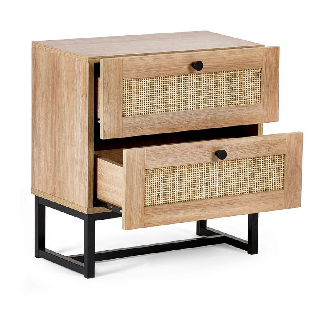 Padstow 2 Drawer Bedside Oak