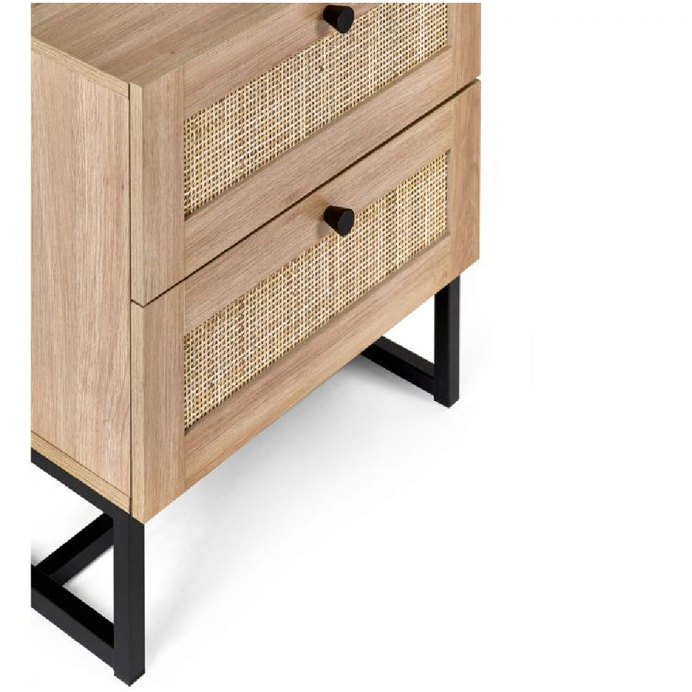 Padstow 2 Drawer Bedside Oak