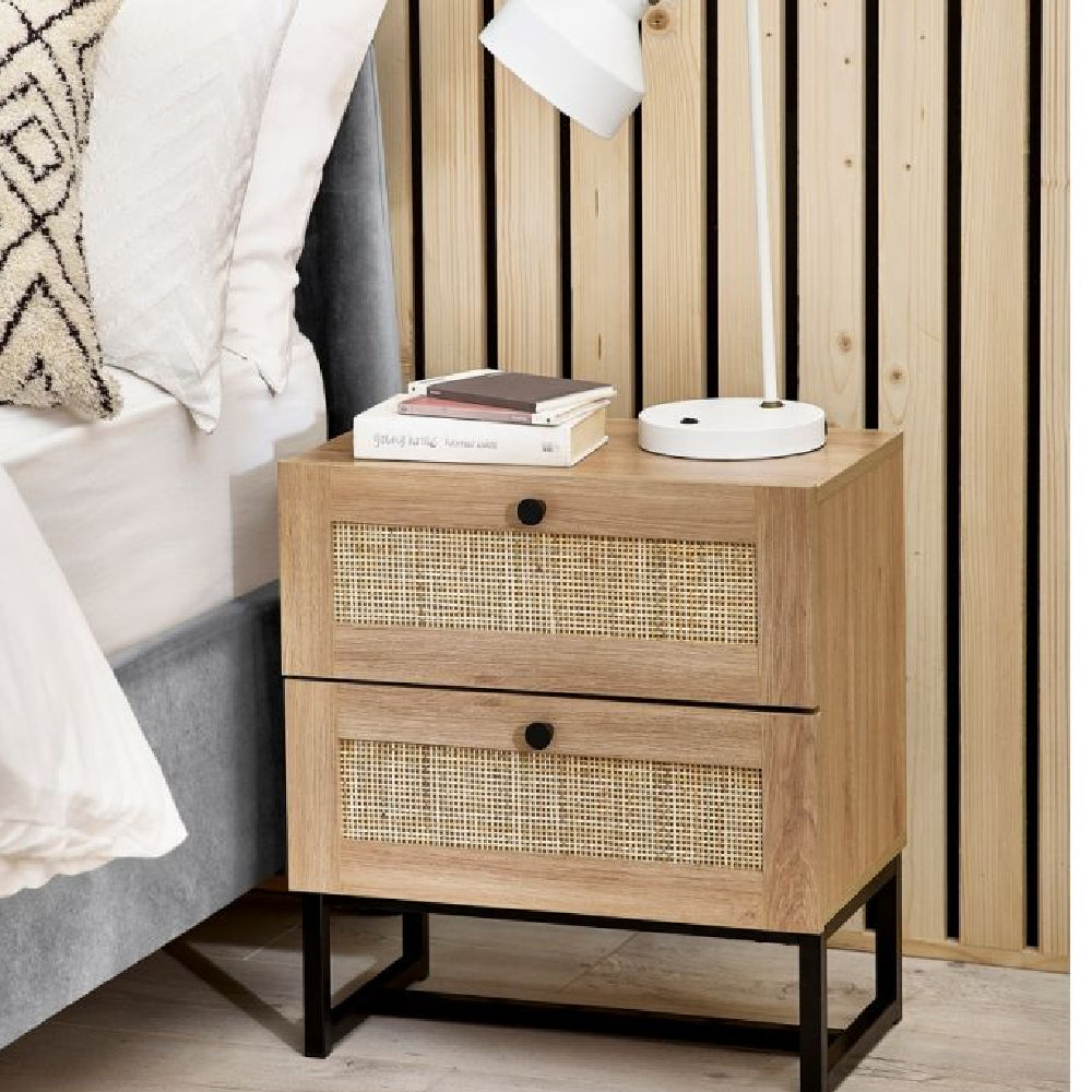 Padstow 2 Drawer Bedside Oak