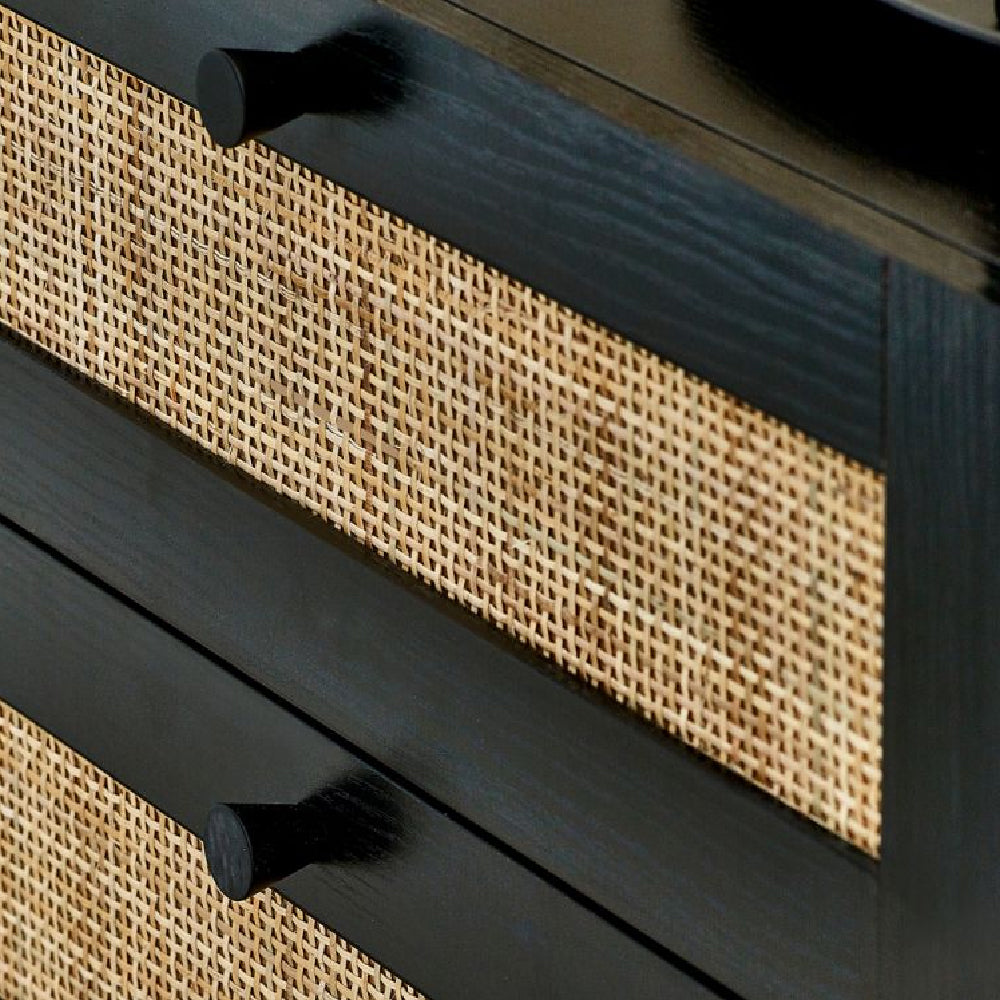 Padstow 6 Drawer Chest Black