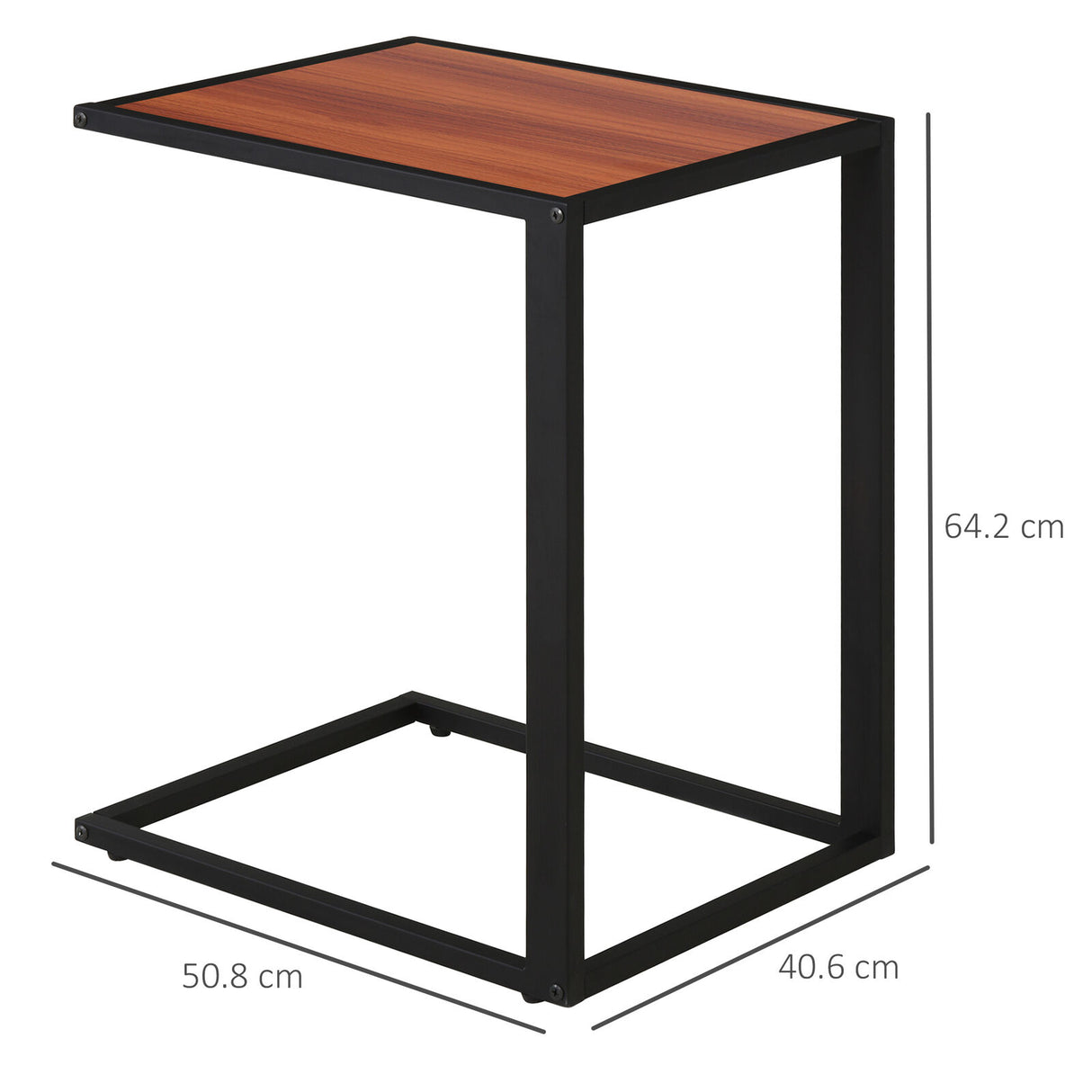 HOMCOM C-Shape Side End Table